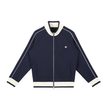 Color Block Raglan Sleeve Zip Track Jacket | 4 Colors