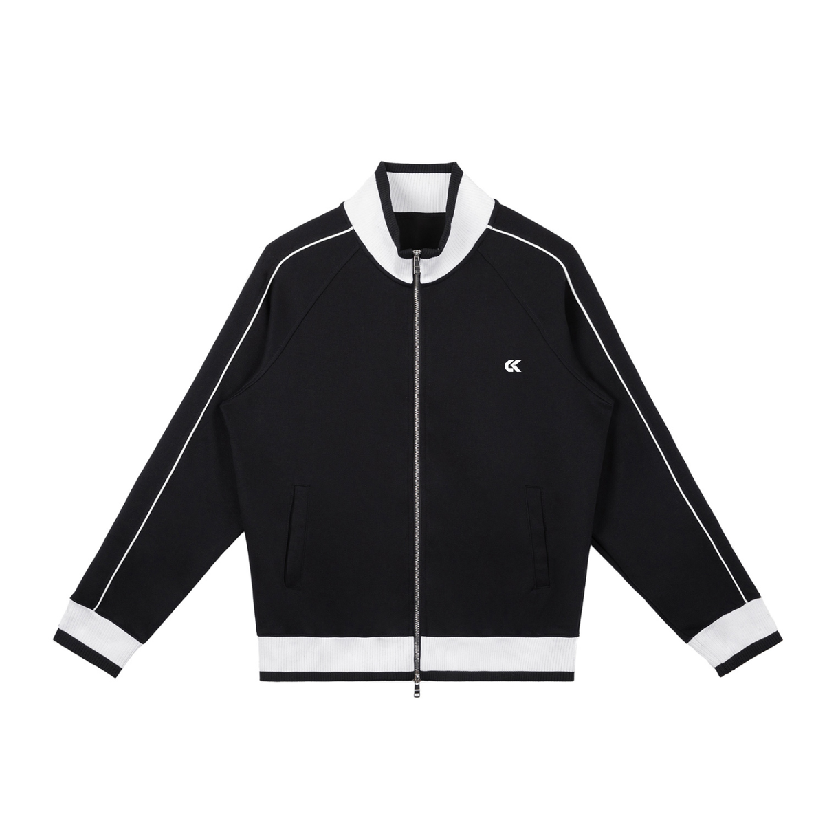 Color Block Raglan Sleeve Zip Track Jacket | 4 Colors