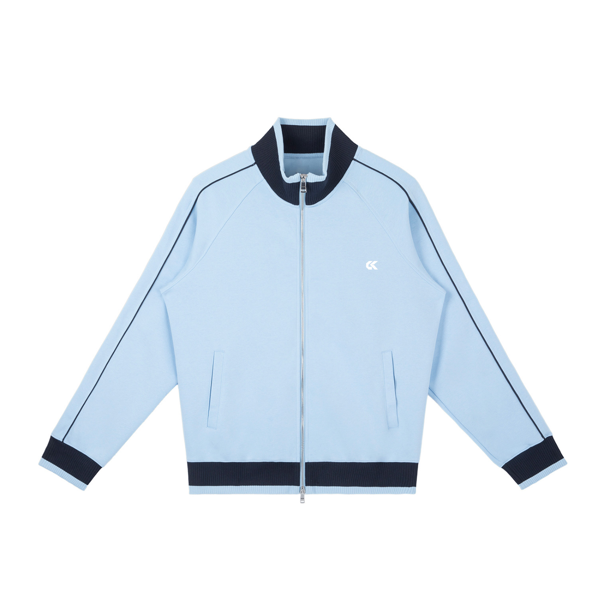 Color Block Raglan Sleeve Zip Track Jacket | 4 Colors