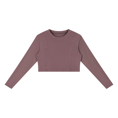 Women's Mineral Wash Crop Sweatshirt