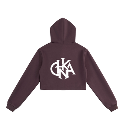 Essential Cropped Zip-Up Hoodie