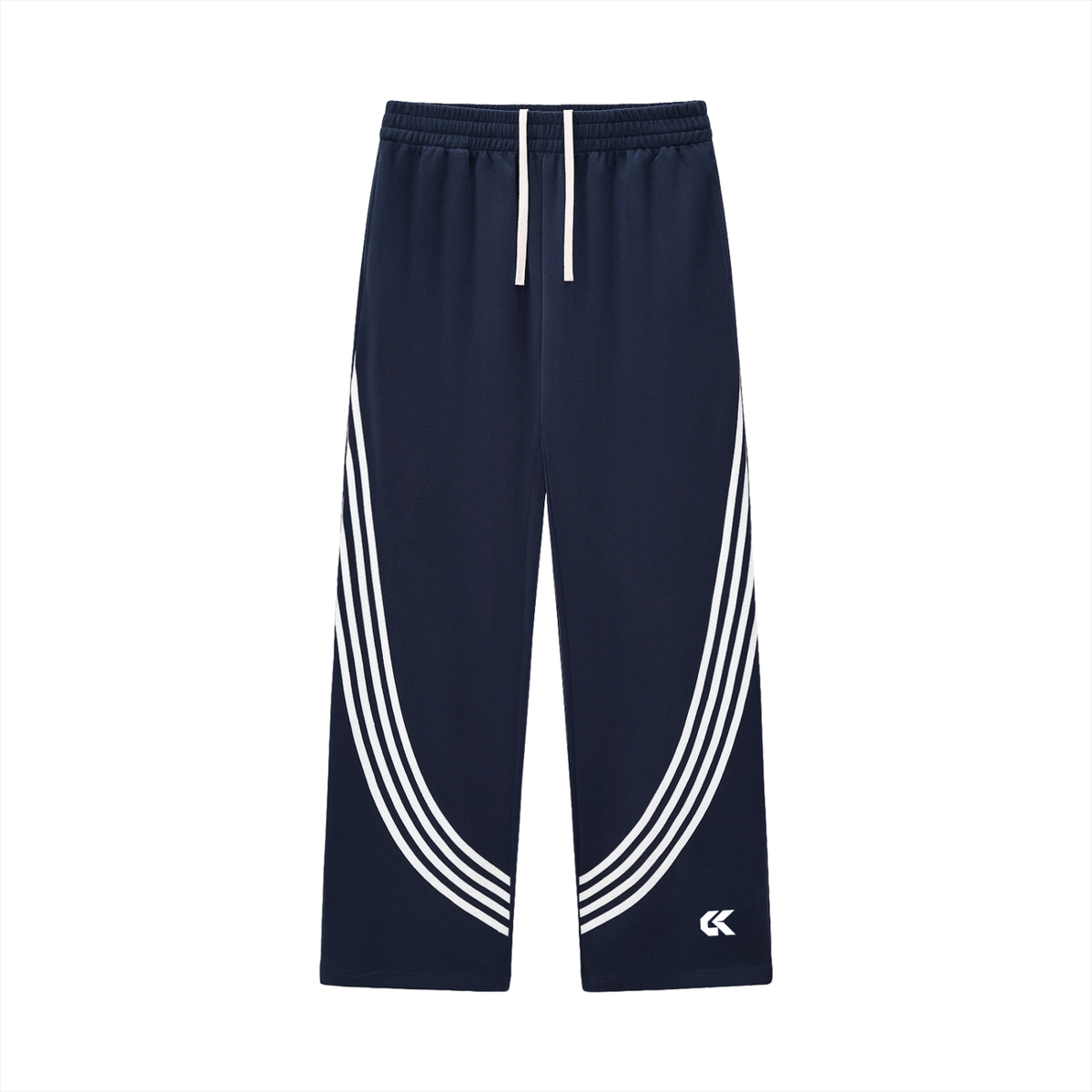 Curved Stripe Straight Sweatpants