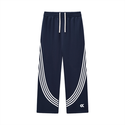 Curved Stripe Straight Sweatpants
