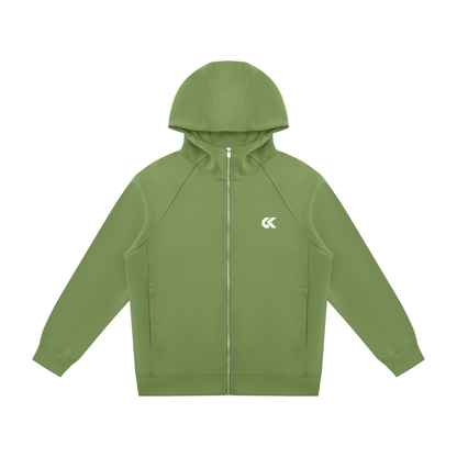 Unisex Raglan Full Zip Hoodie | 6 Colors