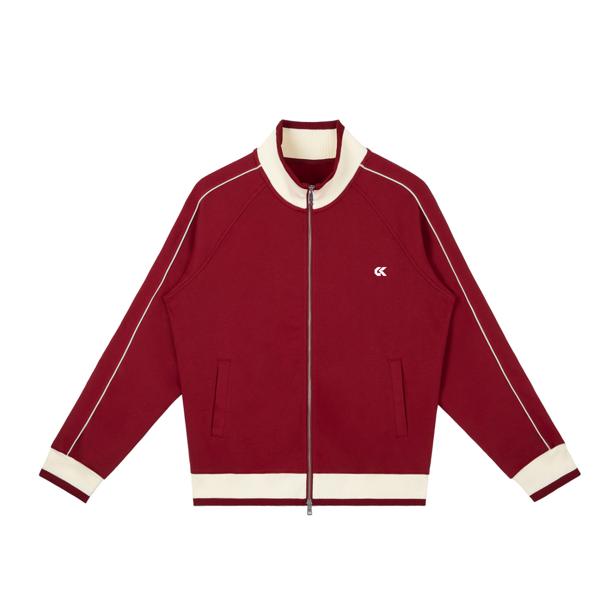 Color Block Raglan Sleeve Zip Track Jacket | 4 Colors