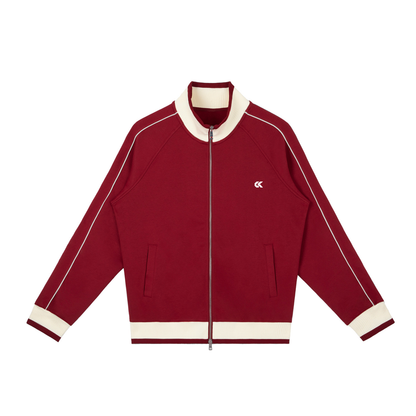 Color Block Raglan Sleeve Zip Track Jacket | 4 Colors