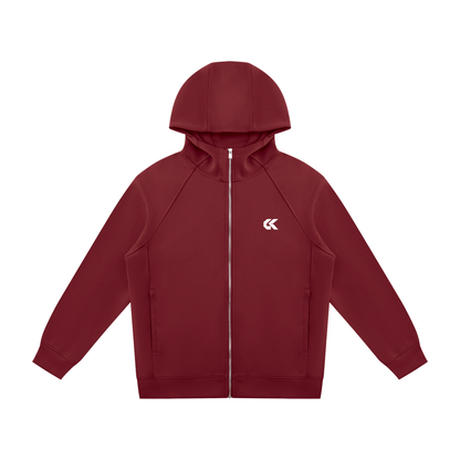 Unisex Raglan Full Zip Hoodie | 6 Colors